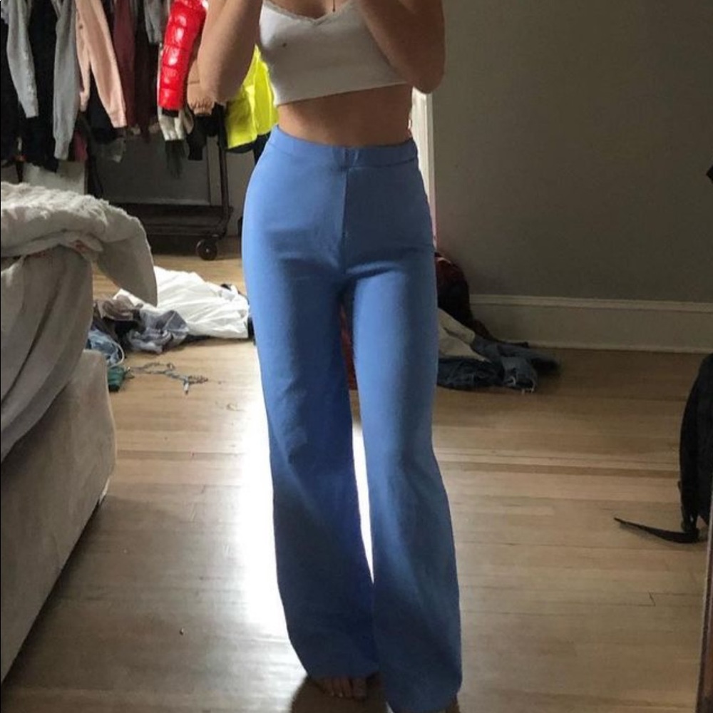 Pretty little thing blue trouser new with tags
